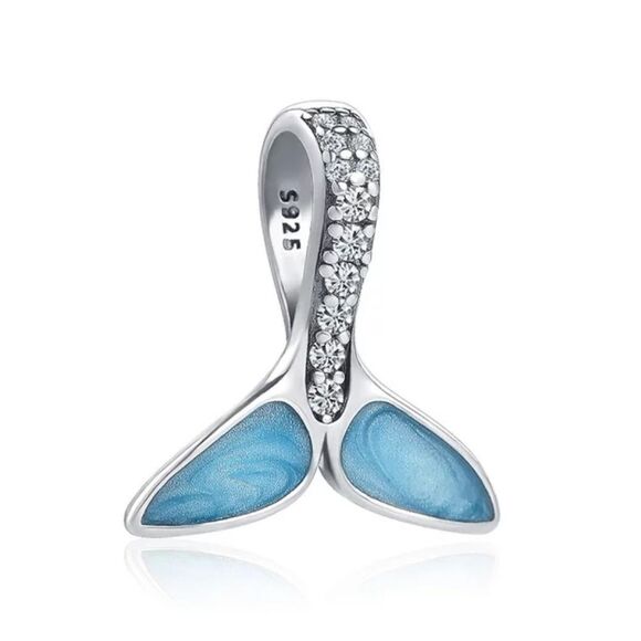 925 Sterling Silver Mermaid Charm - Picture 1 of 10